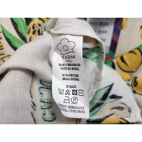 FARM Rio Cream Banana Print Casual Button Down Shirt - Picture 12 of 13